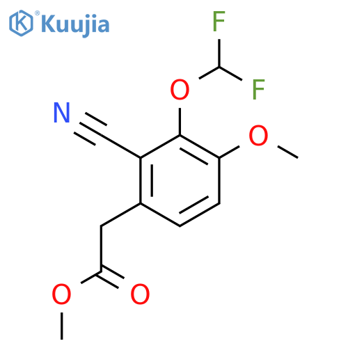 Methyl 2-cyano-3-difluoromethoxy-4-methoxyphenylacetate structure