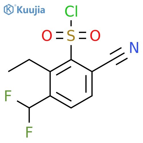 6-Cyano-3-difluoromethyl-2-ethylbenzenesulfonyl chloride structure