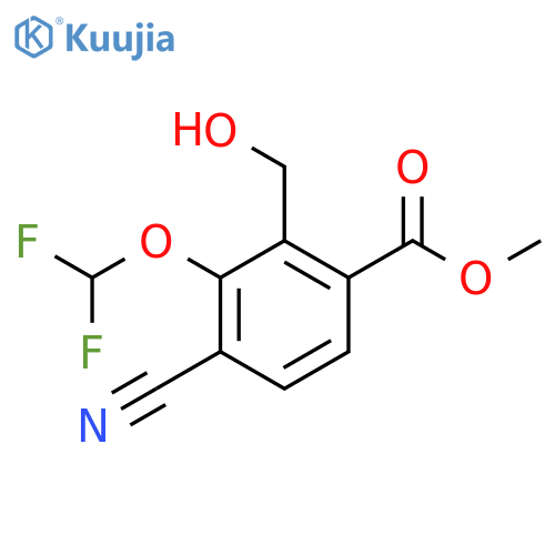 Methyl 4-cyano-3-difluoromethoxy-2-(hydroxymethyl)benzoate structure