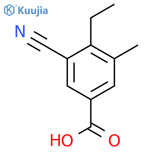 3-Cyano-4-ethyl-5-methylbenzoic acid structure