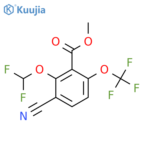 Methyl 3-cyano-2-difluoromethoxy-6-(trifluoromethoxy)benzoate structure