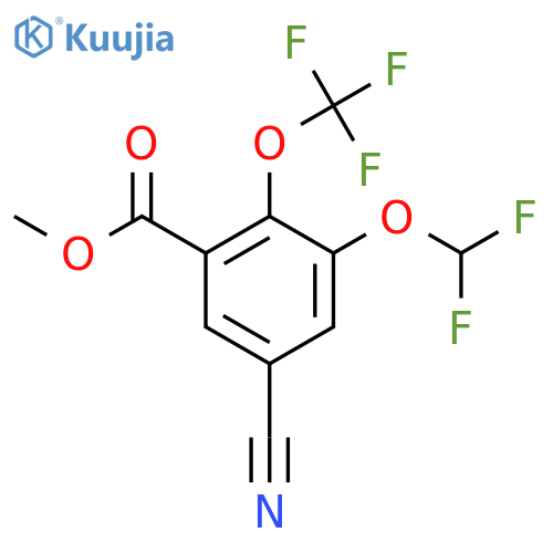 Methyl 5-cyano-3-difluoromethoxy-2-(trifluoromethoxy)benzoate structure