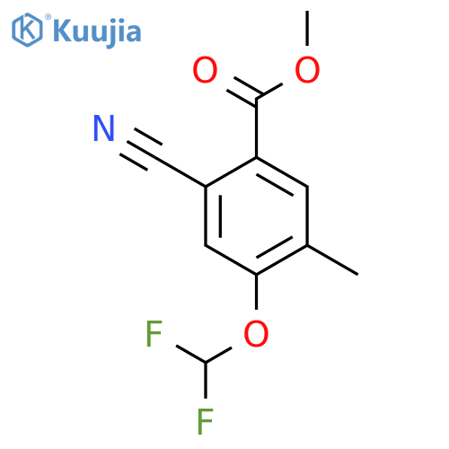 Methyl 2-cyano-4-difluoromethoxy-5-methylbenzoate structure