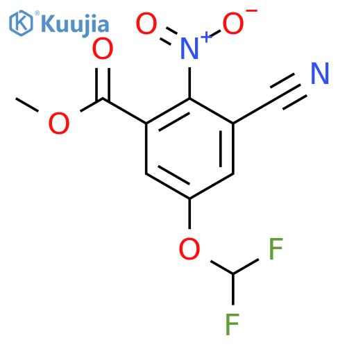 Methyl 3-cyano-5-difluoromethoxy-2-nitrobenzoate structure