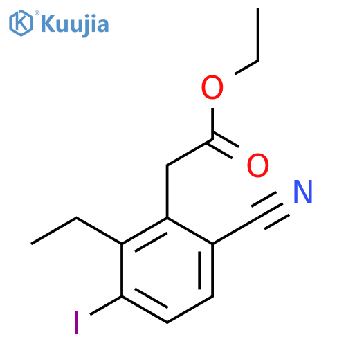 Ethyl 6-cyano-2-ethyl-3-iodophenylacetate structure
