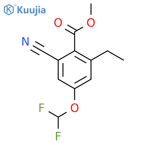 Methyl 2-cyano-4-difluoromethoxy-6-ethylbenzoate structure