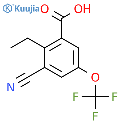 3-Cyano-2-ethyl-5-(trifluoromethoxy)benzoic acid structure