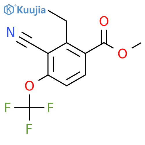 Methyl 3-cyano-2-ethyl-4-(trifluoromethoxy)benzoate structure