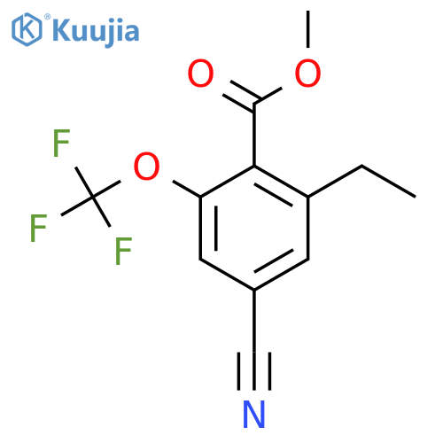 Methyl 4-cyano-2-ethyl-6-(trifluoromethoxy)benzoate structure
