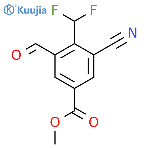 Methyl 3-cyano-4-difluoromethyl-5-formylbenzoate structure