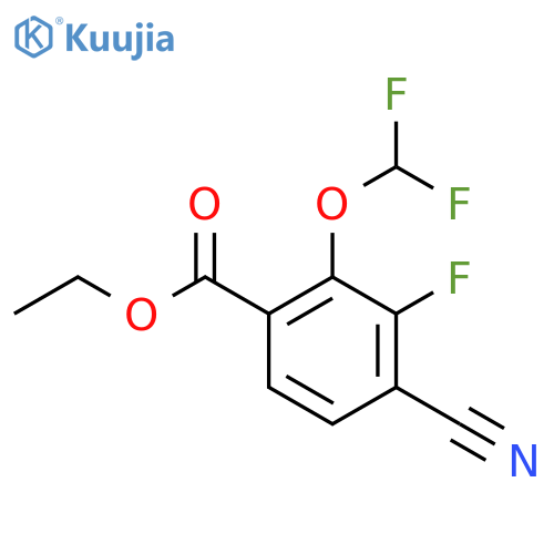 Ethyl 4-cyano-2-difluoromethoxy-3-fluorobenzoate structure