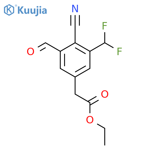 Ethyl 4-cyano-3-difluoromethyl-5-formylphenylacetate structure