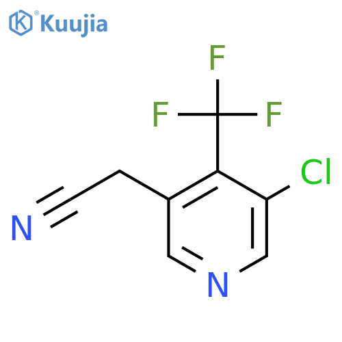 3-Chloro-4-(trifluoromethyl)pyridine-5-acetonitrile structure