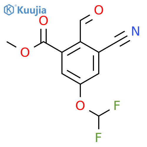 Methyl 3-cyano-5-difluoromethoxy-2-formylbenzoate structure