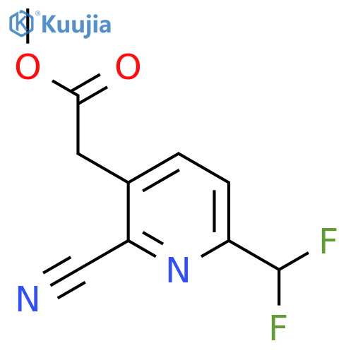 Methyl 2-cyano-6-(difluoromethyl)pyridine-3-acetate structure