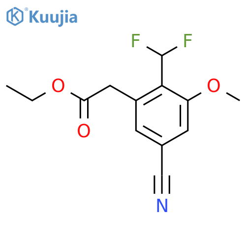 Ethyl 5-cyano-2-difluoromethyl-3-methoxyphenylacetate structure