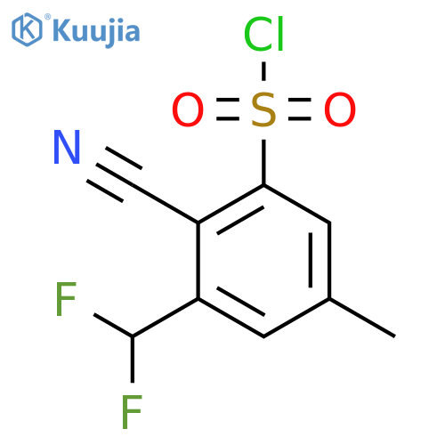 2-Cyano-3-difluoromethyl-5-methylbenzenesulfonyl chloride structure