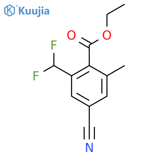 Ethyl 4-cyano-2-difluoromethyl-6-methylbenzoate structure