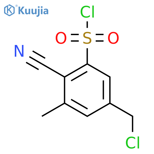 5-Chloromethyl-2-cyano-3-methylbenzenesulfonyl chloride structure