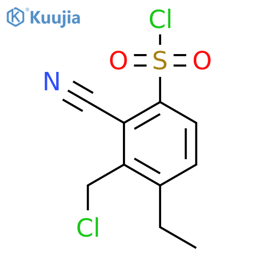 3-Chloromethyl-2-cyano-4-ethylbenzenesulfonyl chloride structure