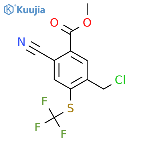 Methyl 5-chloromethyl-2-cyano-4-(trifluoromethylthio)benzoate structure