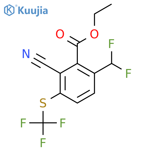 Ethyl 2-cyano-6-difluoromethyl-3-(trifluoromethylthio)benzoate structure