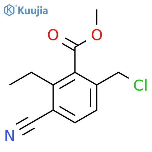 Methyl 6-chloromethyl-3-cyano-2-ethylbenzoate structure