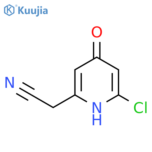 2-Chloro-4-hydroxypyridine-6-acetonitrile structure