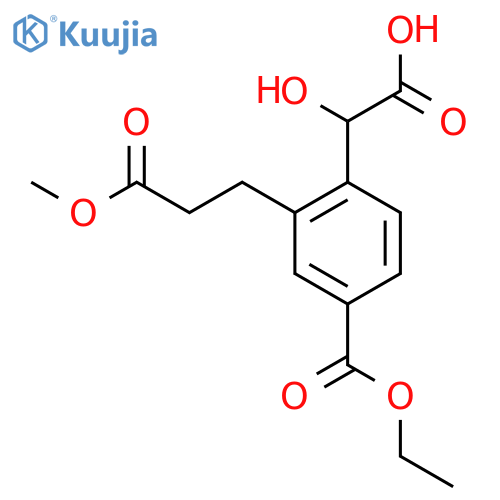 Ethyl 4-(carboxy(hydroxy)methyl)-3-(3-methoxy-3-oxopropyl)benzoate structure