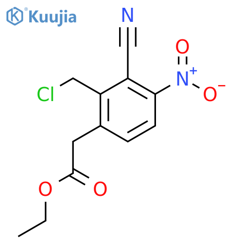 Ethyl 2-chloromethyl-3-cyano-4-nitrophenylacetate structure