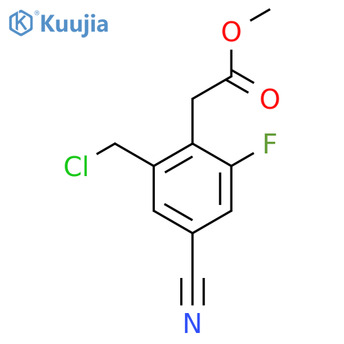 Methyl 2-chloromethyl-4-cyano-6-fluorophenylacetate structure