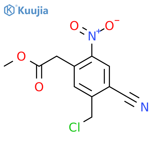 Methyl 5-chloromethyl-4-cyano-2-nitrophenylacetate structure