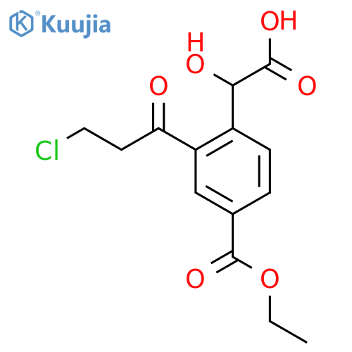 Ethyl 4-(carboxy(hydroxy)methyl)-3-(3-chloropropanoyl)benzoate structure