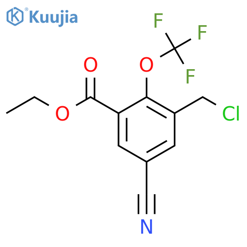 Ethyl 3-chloromethyl-5-cyano-2-(trifluoromethoxy)benzoate structure