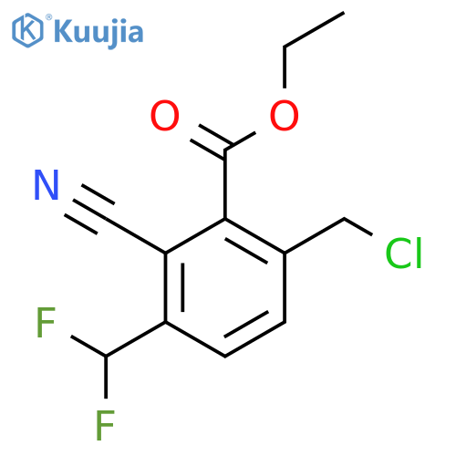 Ethyl 6-chloromethyl-2-cyano-3-(difluoromethyl)benzoate structure