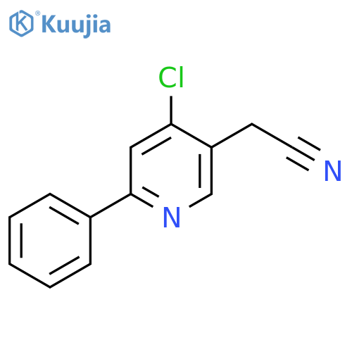 4-Chloro-2-phenylpyridine-5-acetonitrile structure