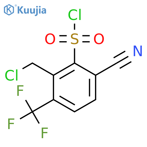 2-Chloromethyl-6-cyano-3-(trifluoromethyl)benzenesulfonyl chloride structure