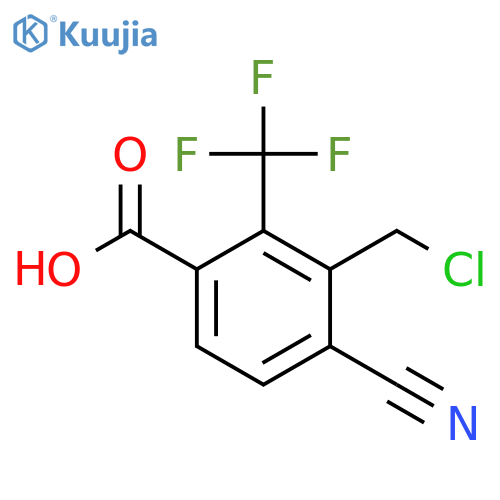 3-Chloromethyl-4-cyano-2-(trifluoromethyl)benzoic acid structure