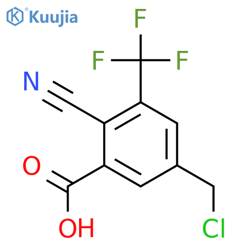 5-Chloromethyl-2-cyano-3-(trifluoromethyl)benzoic acid structure