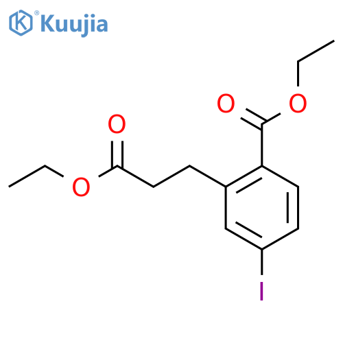 Ethyl 2-(3-ethoxy-3-oxopropyl)-4-iodobenzoate structure