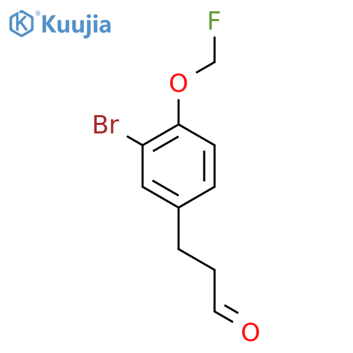 3-(3-Bromo-4-(fluoromethoxy)phenyl)propanal structure