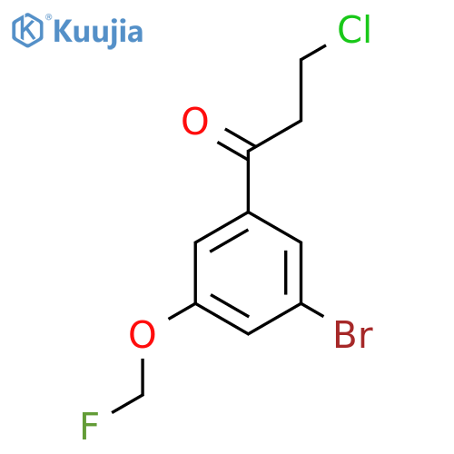 1-(3-Bromo-5-(fluoromethoxy)phenyl)-3-chloropropan-1-one structure