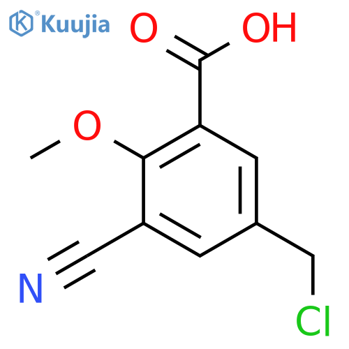 5-Chloromethyl-3-cyano-2-methoxybenzoic acid structure