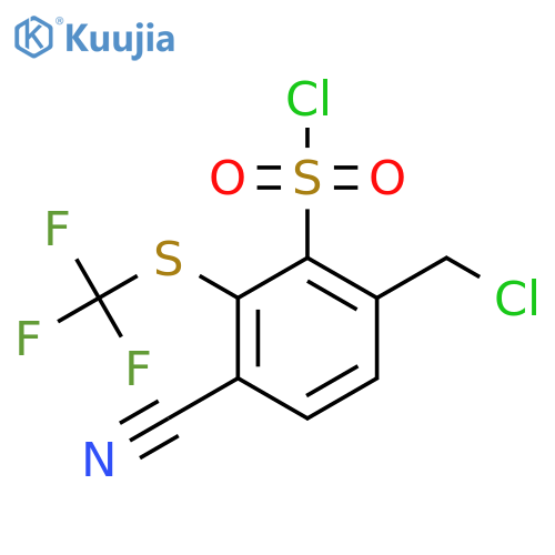 6-Chloromethyl-3-cyano-2-(trifluoromethylthio)benzenesulfonyl chloride structure