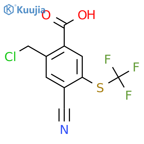 2-Chloromethyl-4-cyano-5-(trifluoromethylthio)benzoic acid structure
