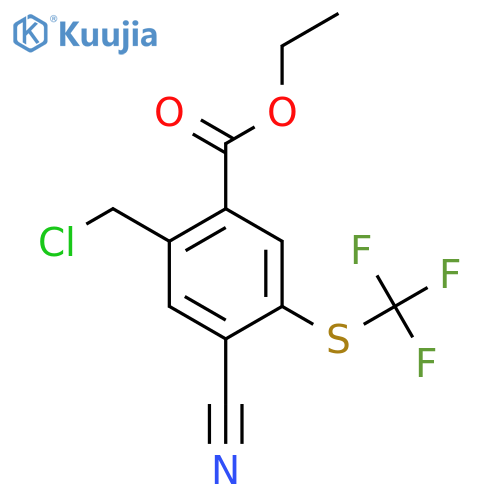Ethyl 2-chloromethyl-4-cyano-5-(trifluoromethylthio)benzoate structure
