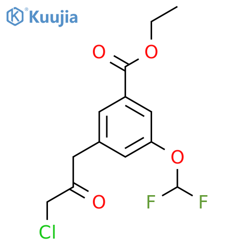 Ethyl 3-(3-chloro-2-oxopropyl)-5-(difluoromethoxy)benzoate structure