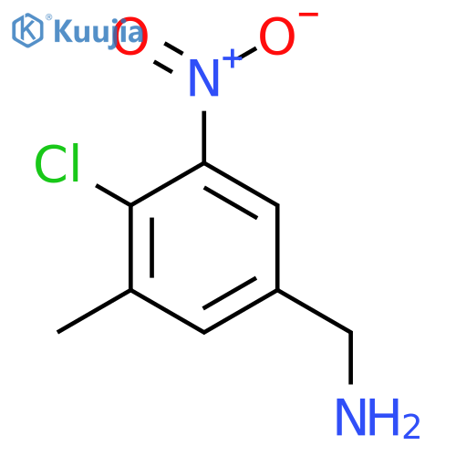 4-Chloro-3-methyl-5-nitrobenzylamine structure