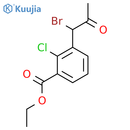 Ethyl 3-(1-bromo-2-oxopropyl)-2-chlorobenzoate structure