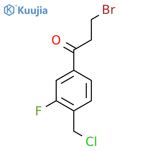 3-Bromo-1-(4-(chloromethyl)-3-fluorophenyl)propan-1-one structure
